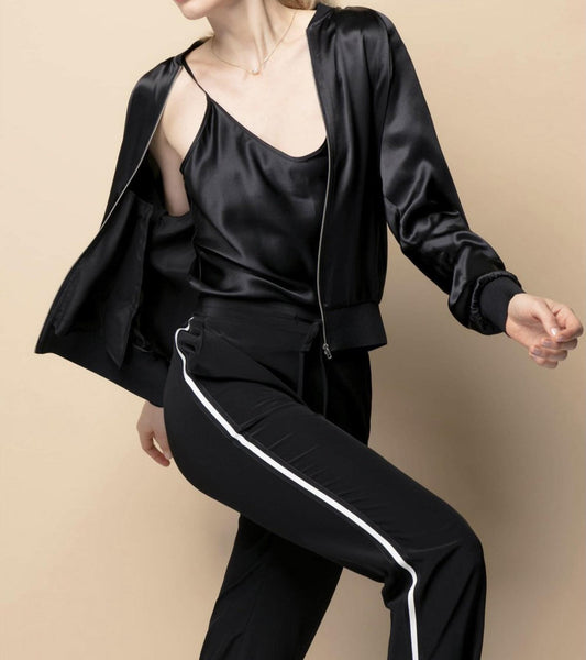 19 Momme Silk Unisex Bomber Jacket