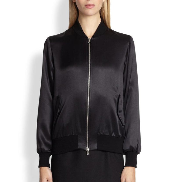 19 Momme Silk Unisex Bomber Jacket