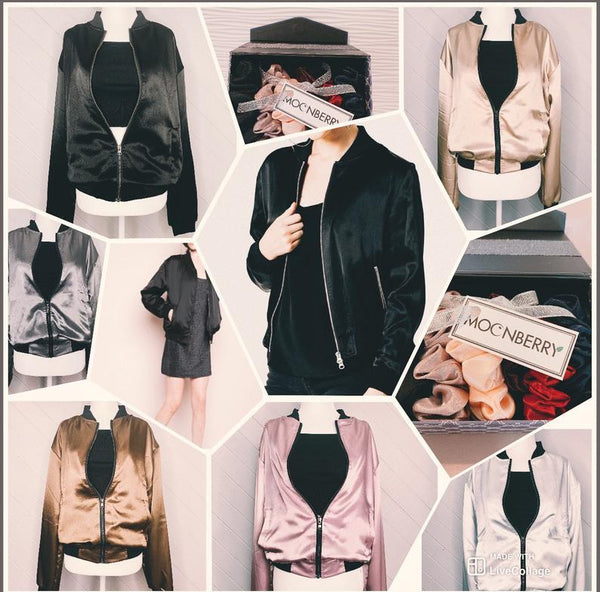 19 Momme Silk Unisex Bomber Jacket