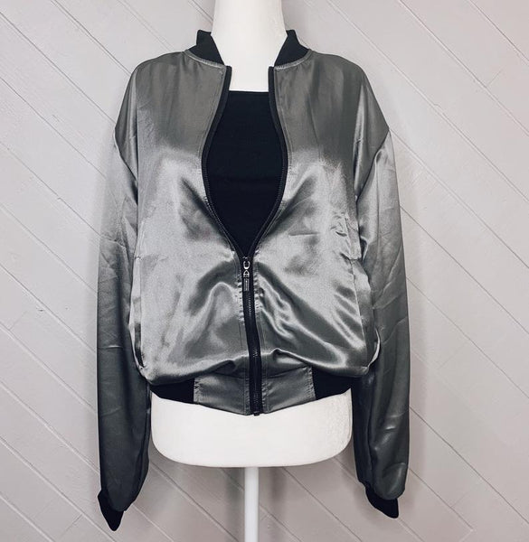 19 Momme Silk Unisex Bomber Jacket