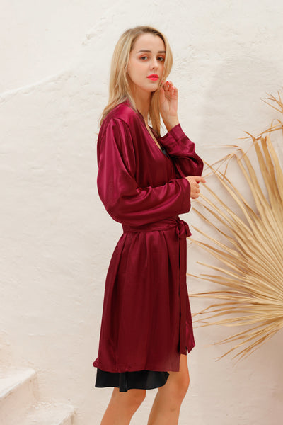 19 Momme Silk Mid-Length Robe