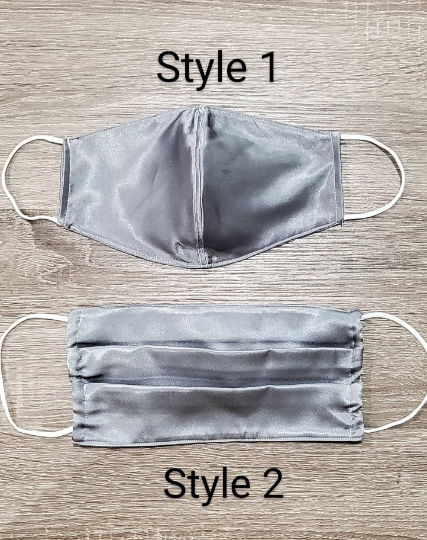 100% Silk Face Mask with Filter Pocket & Adjustable Ear-loops