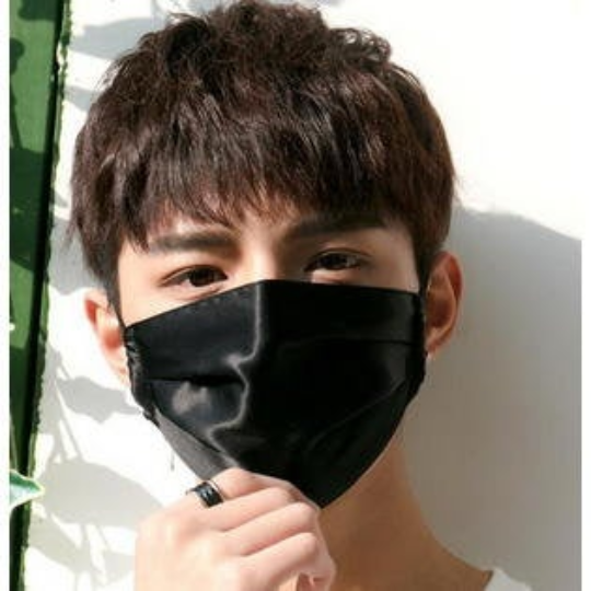 100% Silk Face Mask with Filter Pocket & Adjustable Ear-loops