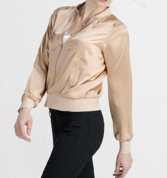 19 Momme Silk Unisex Bomber Jacket