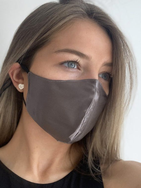 100% Silk Face Mask with Filter Pocket & Adjustable Ear-loops